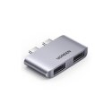 UGREEN Adapter UGREEN CM413, 2x USB-C do 2x USB 3.1 (szary) 10913