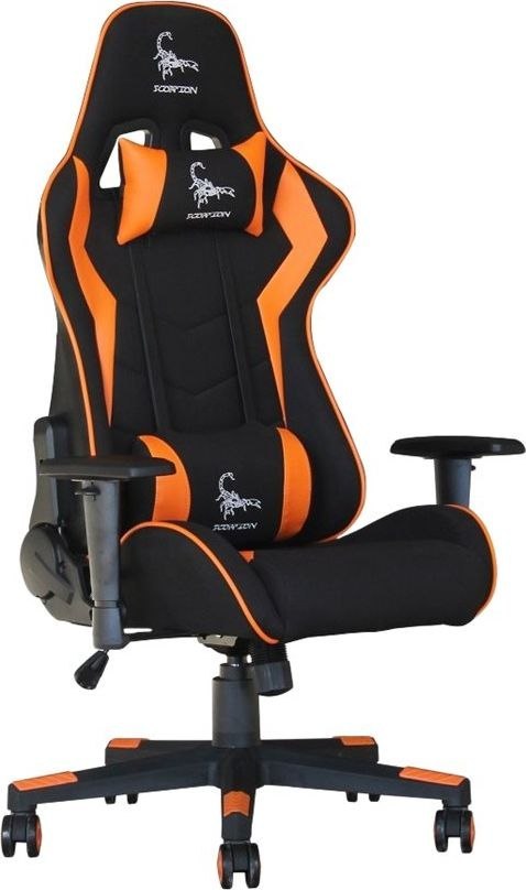 Fotel Scorpion Czarno-pomarańczowy GEMBIRD GC-SCORPION-04X