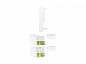 Gniazdo 45x45 RJ45 + Keystone kat.6 UTP Białe