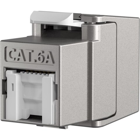 Moduł Keystone Cat6a STP Shortbody, z osłoną portu, metalowy