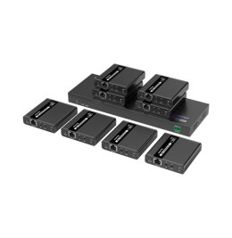 Extender HDMI 1x8 4K30Hz do 40m po skrętce Kat6 IR PoC