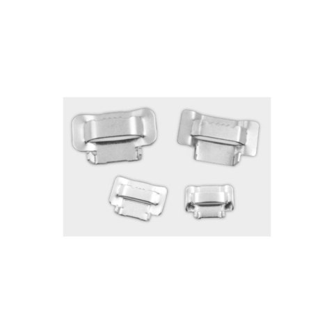 Zaciski do taśm 10 mm, stal gat. 304, Ear-Lock, 100 szt