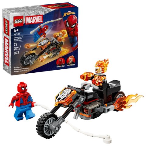 LEGO SUPER HEROES MARVEL Spider-Man kontra Ghost Rider na motocyklu 76335