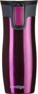 Kubek termiczny podwójne ścianki Contigo West Loop, Raspberry 2.0 470 ml