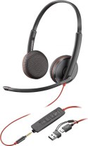 Słuchawki z mikrofonem POLY Blackwire 3225 Czarny