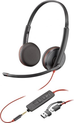 Słuchawki z mikrofonem POLY Blackwire 3225 Czarny