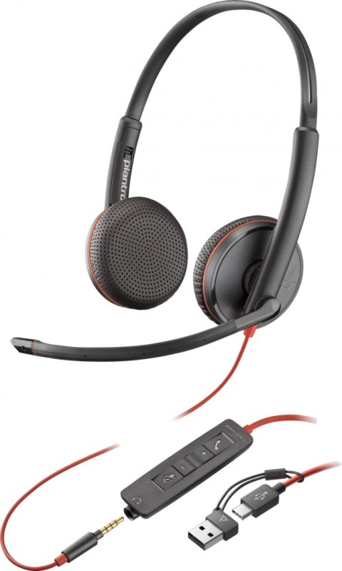 Słuchawki z mikrofonem POLY Blackwire 3225 Czarny