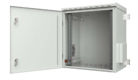 Szafa wisząca 12U Rack 19, IP55, pełne drzwi 600x450 szara
