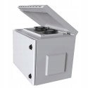 Szafa wisząca 12U Rack 19, IP55, pełne drzwi 600x450 szara