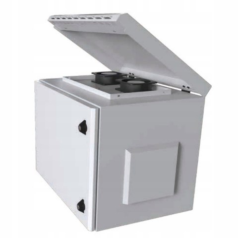 Szafa wisząca 12U Rack 19, IP55, pełne drzwi 600x450 szara