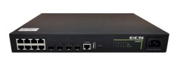 S4600-12X-P-SI - Managed L2 PoE Access Switch 8x10/100/1000Base-T with PoE+ (125W) + 4x1/10GBase-X SFP+, AC Power Supply, 0° +50