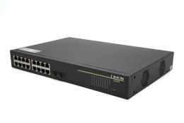 ES430-18P-POE - Smart Managed PoE Access Switch 16x10/100/1000Base-T with PoE+ (250W) + 2x100/1000Base-X SFP, AC Power Supply, 0