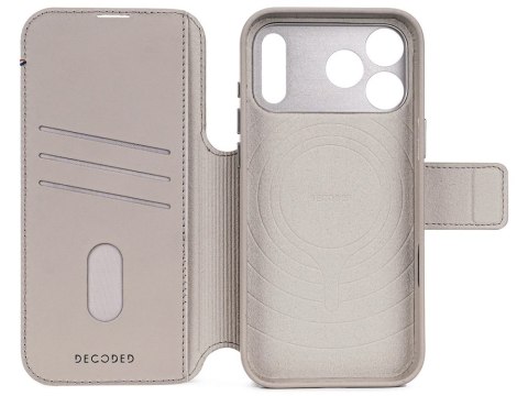 Decoded Leather Detachable Wallet - skórzana obudowa ochronna do iPhone 17 Pro Max kompatybilna z MagSafe (solid clay)