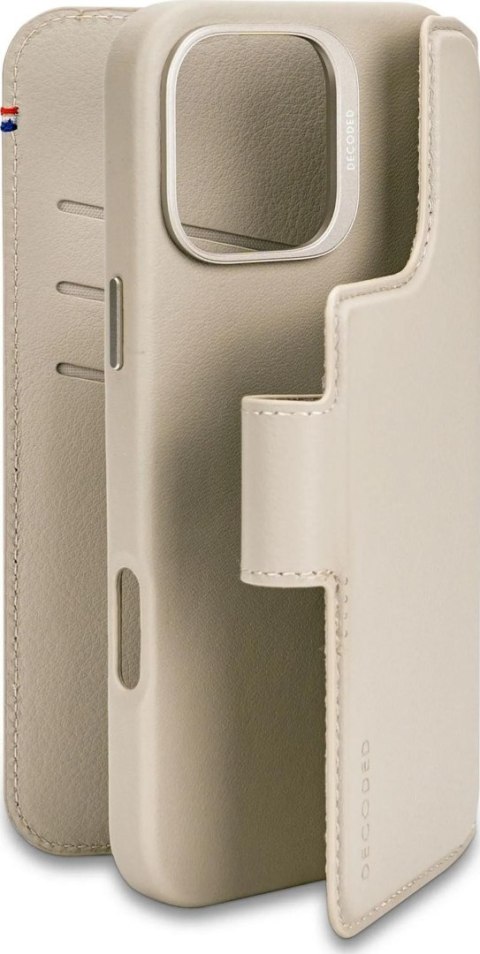 Decoded Leather Detachable Wallet - skórzana obudowa ochronna do iPhone 16 Pro kompatybilna z MagSafe (clay)