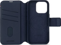 Decoded Leather Detachable Wallet - skórzana obudowa ochronna do iPhone 16 Pro kompatybilna z MagSafe (navy)