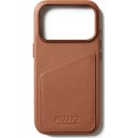 Mujjo Wallet Leather Case - etui skórzane do iPhone 17 Pro kompatybilne z MagSafe (tan)