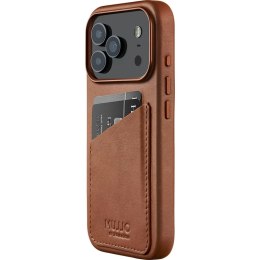 Mujjo Wallet Leather Case - etui skórzane do iPhone 17 Pro kompatybilne z MagSafe (tan)