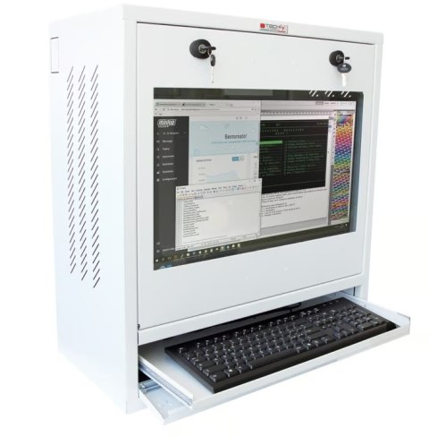 Szafa na Komputer Przemysłowy PC i Monitor LED/LCD 22 biała