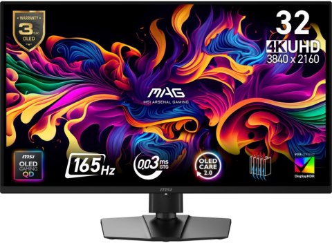 Monitor MSI MAG 322UP QD-OLED E16 (32" /QD OLED /165Hz /3840 x 2160 /Czarny)