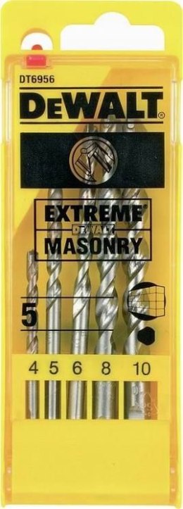 DEWALT Zestaw 5 wierteł do betonu EXTREME 4,5,6,8,10mm