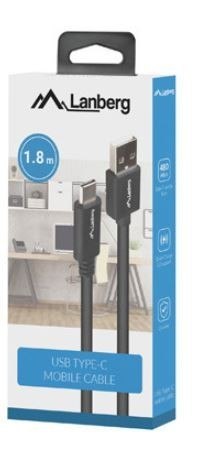 Kabel USB LANBERG USB Typ C Męska 1.8