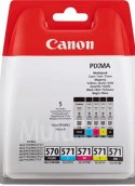 Wkład CANON CLI-571 Multipack 4 szt. + PGI-570 Czarny 0372C004