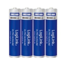 Baterie LOGILINK Alkaliczna AAA (LR03) 650mAh 4 szt. LR03B4
