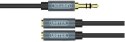 UNITEK MiniJack 3.5mm (męski) - MiniJack 2x 3.5 mm (żeński) 0.2m /s1x MiniJack 3.5 mm (wtyk) 2x MiniJack 3.5 mm (gniazdo)
