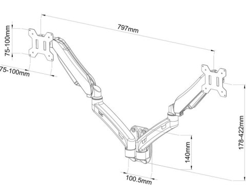 Uchwyt L-14GW (13 - 27")