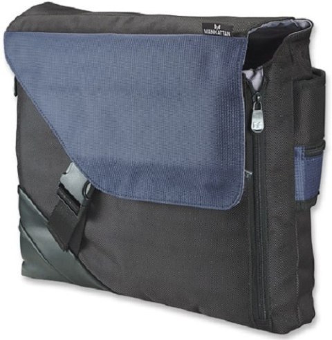Torba na laptopa MANHATTAN Berlin Messenger Sling Bag (maks.14.1"/Czarno-niebieski)