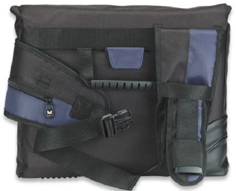 Torba na laptopa MANHATTAN Berlin Messenger Sling Bag (maks.14.1"/Czarno-niebieski)