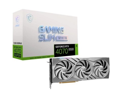 Karta graficzna MSI GeForce RTX 4070 SUPER 12GB GAMING SLIM WHITE RTX 4070 SUPER 12GB GAMING SLIM