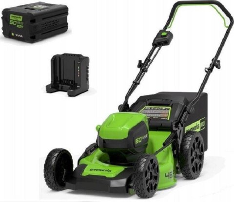 60V Kosiarka 46cm GREENWORKS GD60LM46HPK4 - Zestaw ładowarka + akumulator 4Ah - 2502807UB