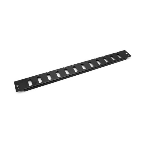 Płyta czołowa do światłowodowego panelu krosowego 12x SC duplex 1U (do DN-96200-QL), czarny