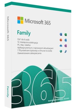365 Family PL 1 rok Polska 6 USER MICROSOFT 6GQ-01593