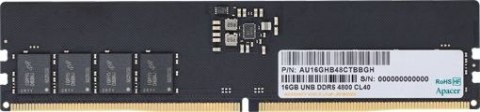 Pamięć APACER (DIMM/DDR5/16 GB/4800MHz/1.1V/40 CLCL/SINGLE)